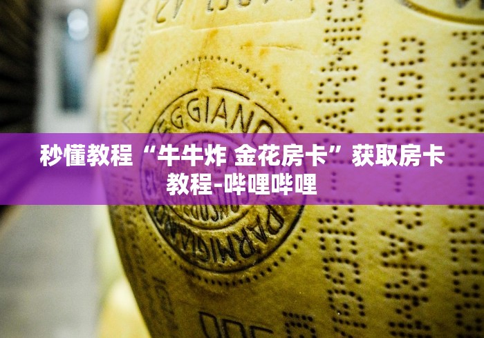 秒懂教程“牛牛炸 金花房卡”获取房卡教程-哔哩哔哩